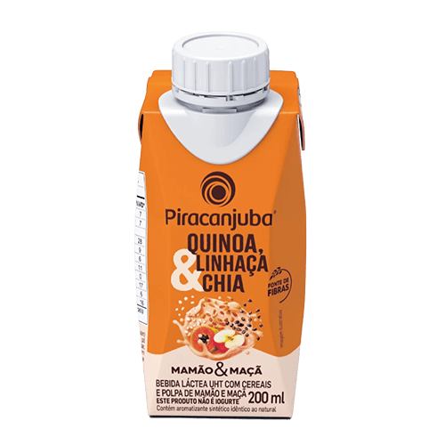 Bebida com Cereais Mamão & Maçã Piracanjuba 200ml
